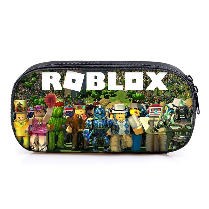 Фото Фигурка Roblox, школьный пенал для карандашей, коробка для канцелярии, милый мультяшный школьный рюкзак, декоративный продукт. №3