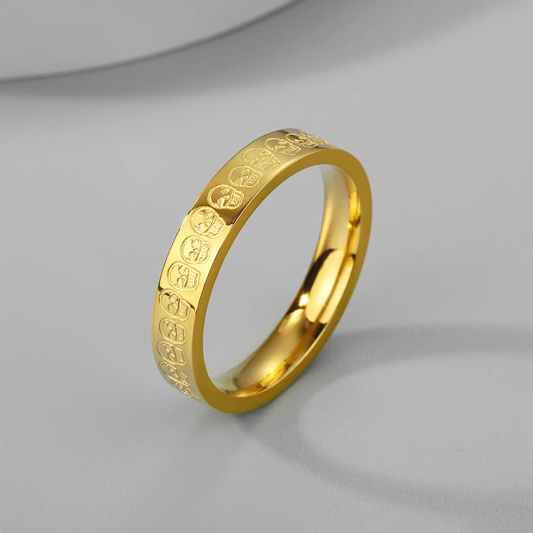 Кольцо из нержавеющей стали в виде черепа стиле панк