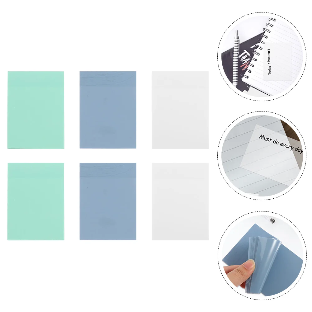 

6PCS Plastic Memo Notes Message Notes Plastic Memo Notes Message Accessories