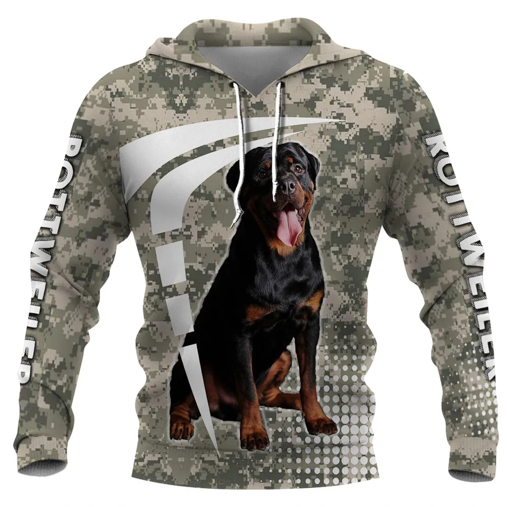 

CLOOCL Fashion Men Hoodie Rottweiler 3D Graphic Boomerang Camouflage Hoodies Animals Dog Great Dane Sweatshirt Dropshipping