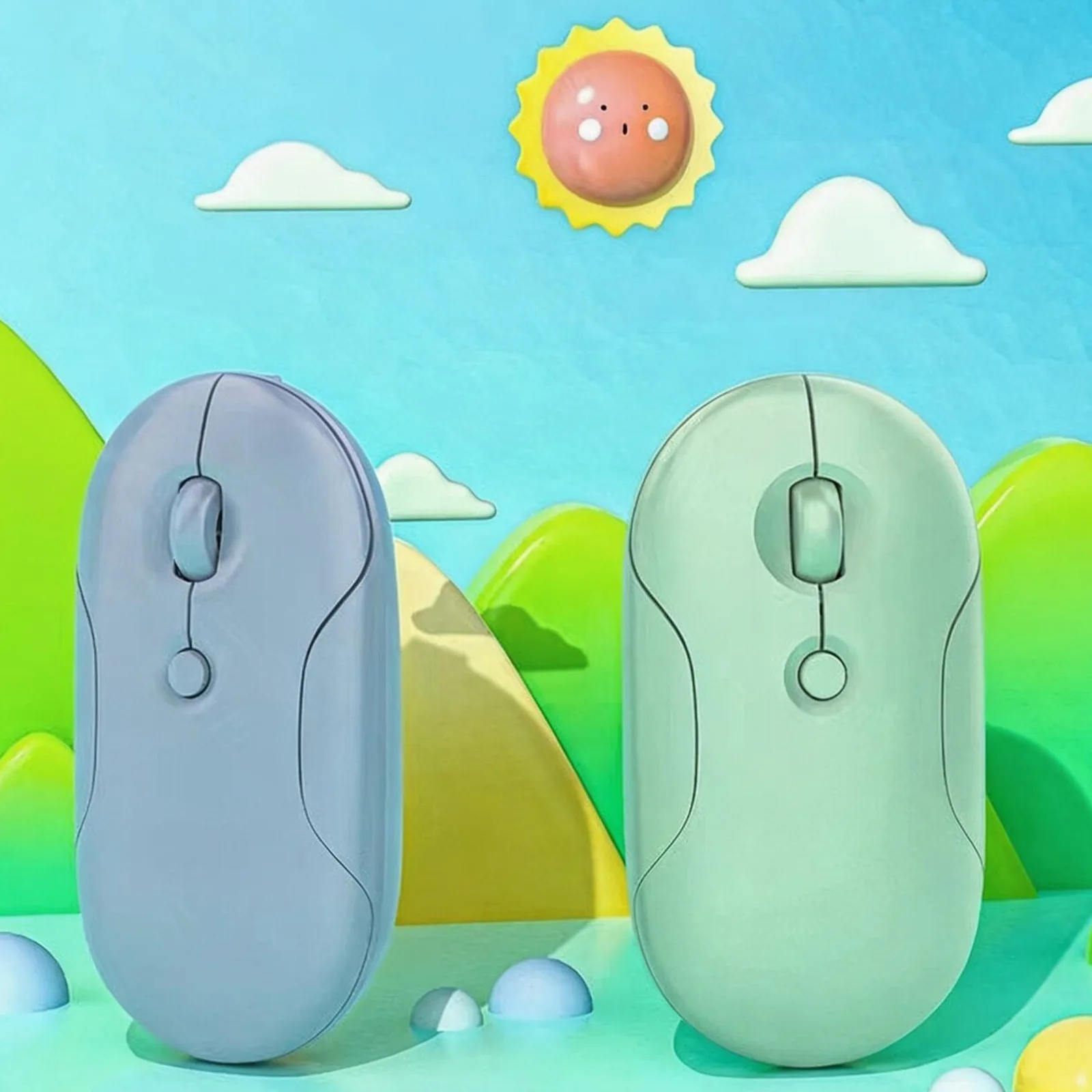 Фото Беспроводная мышь с двумя режимами работы 2.4G Bluetooth, перезаряжаемая, с 3 регулируемыми уровнями DPI, портативная, стильная, тонкая, для ноутбуков, планшетов, офиса и игр №5