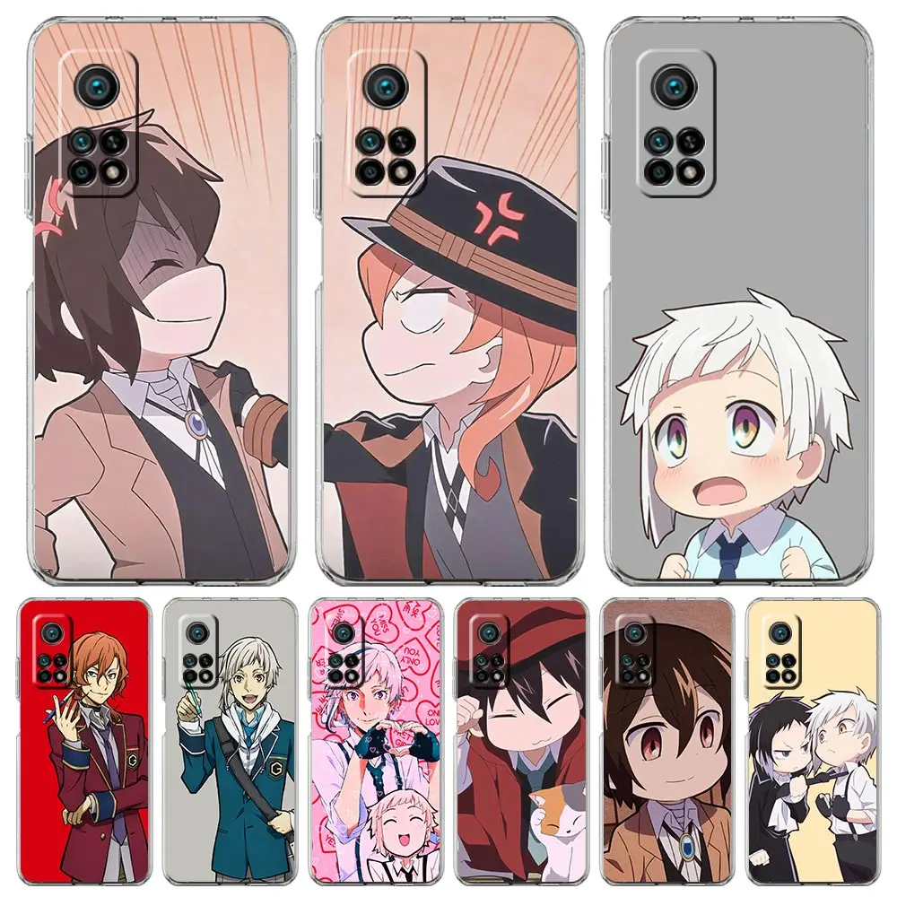 

Bungo Stray Dogs Cartoon Phone Case For Xiaomi Poco X3 NFC F3 M3 GT M4 Mi 11 Lite 5G Ultra 11T 11X 12 Pro 11i 12X Clear Cover