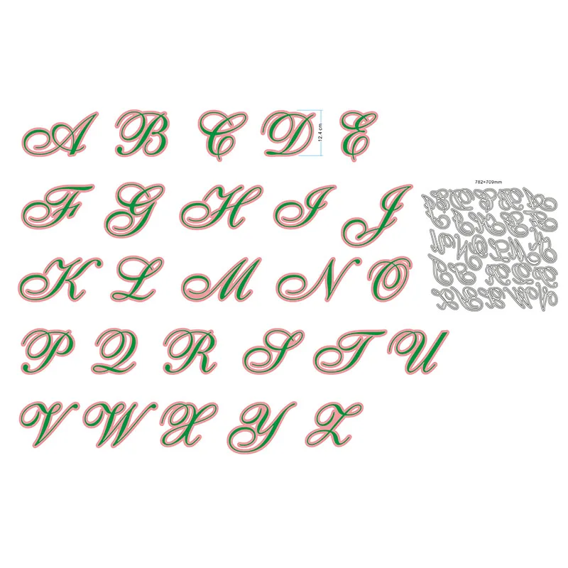 

Новинка, алфавит высотой 12,4 см, 2 слоя, рельефное тиснение, форма 2023, металлические Вырубные штампы для творчества, декоративные, для скрапбукинга, изготовления альбомов, открыток