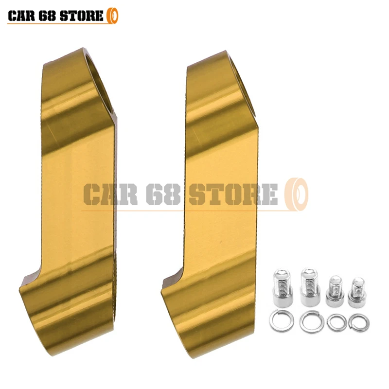 2Pcs M10 M8 CNC Motorcycle Mirror Riser 8mm 10mm Universal Aluminum Alloy Motorbike Side Adapter Extender Adaptor - купить по