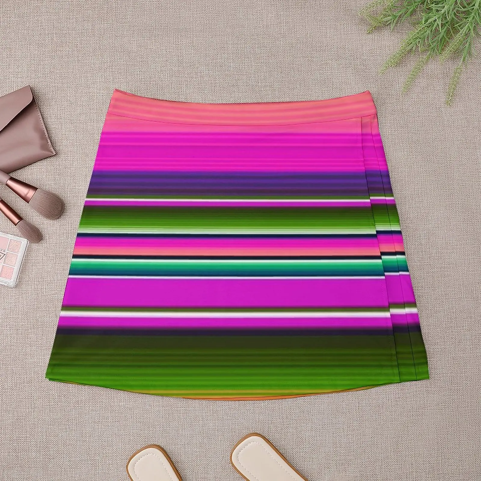 Мексиканское одеяло в полоску Fiesta Serape розовая мини-юбка шорты юбки для женщин