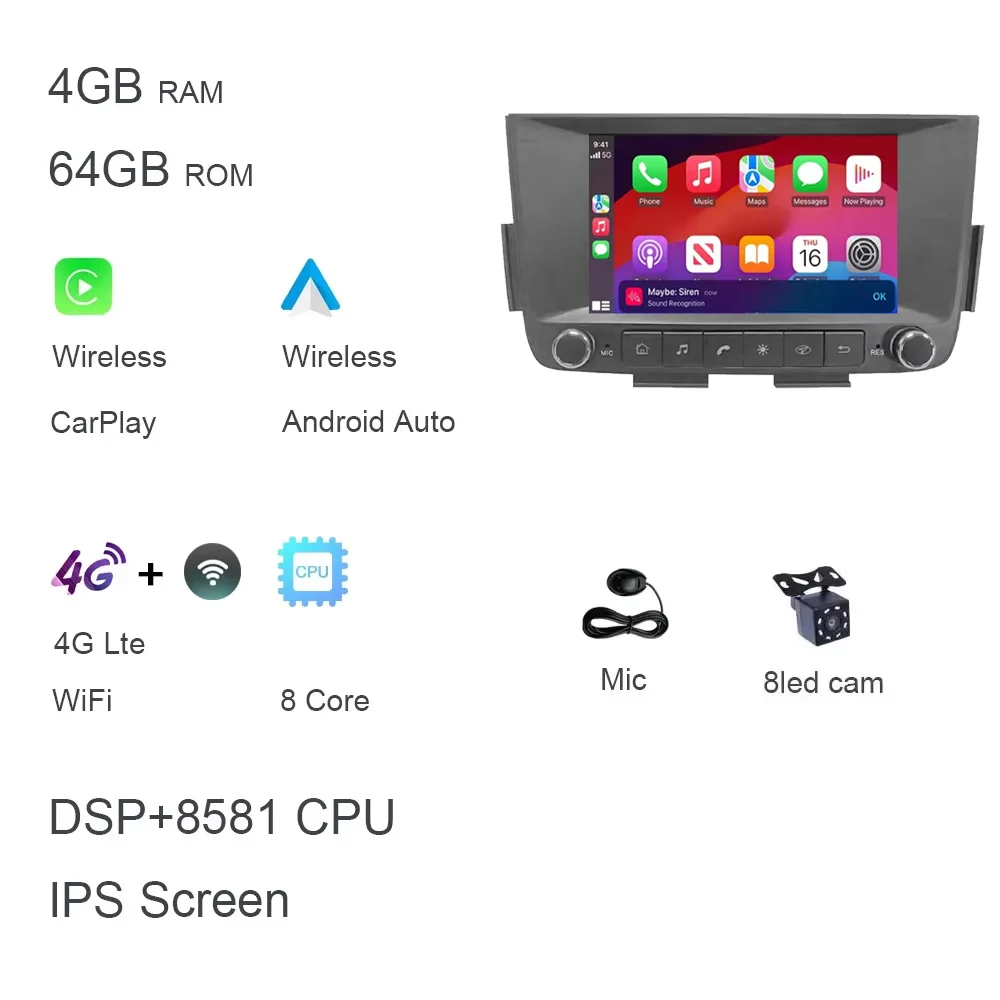 

CarPlay 6,2 ''Android 14.0 автомобильный Android плеер 12 ГБ 256G мультимедийное автомобильное радио стерео GPS WiFi для Acura MDX 2001 2002-2006