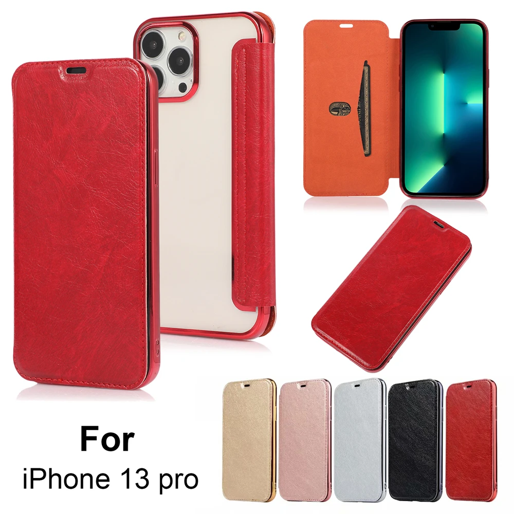 

Flip Leather Case With Card Slot For iPhone 13 12 11 Pro Max X XS Max XR 7 8 Plus SE3 Soft TPU Back Cover Card Bag Phone Stand