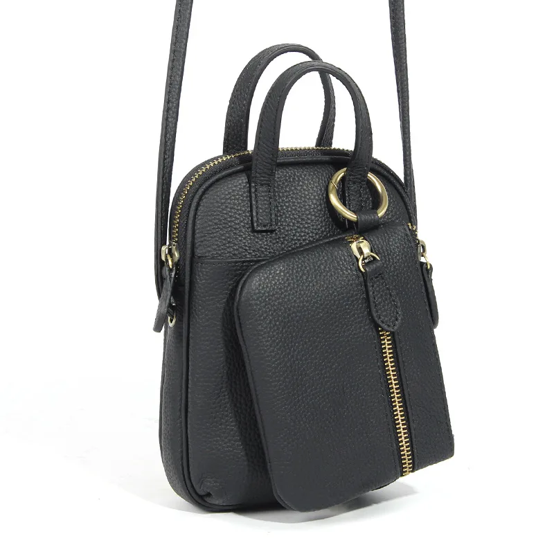 2024 модная трендовая сумка из воловьей кожи на голову для сотового телефона