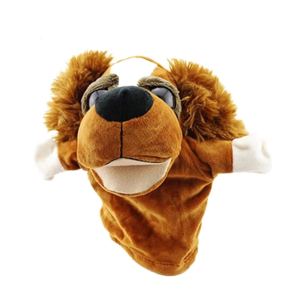 

Мультяшные животные Обезьяна Собака Лев Мягкие Плюшевые Ручные марионетки Рождественский подарок для детей