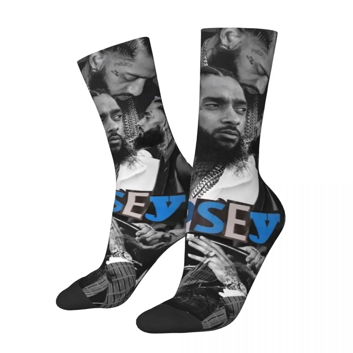 Баскетбольные носки Crazy Design N-Nipsey Hussles для музыкантов из полиэстера женщин и