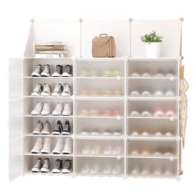 Shoe rack multi-layer simple household economical shelf dormitory door storage rack plastic assembly shoe cabinet 1