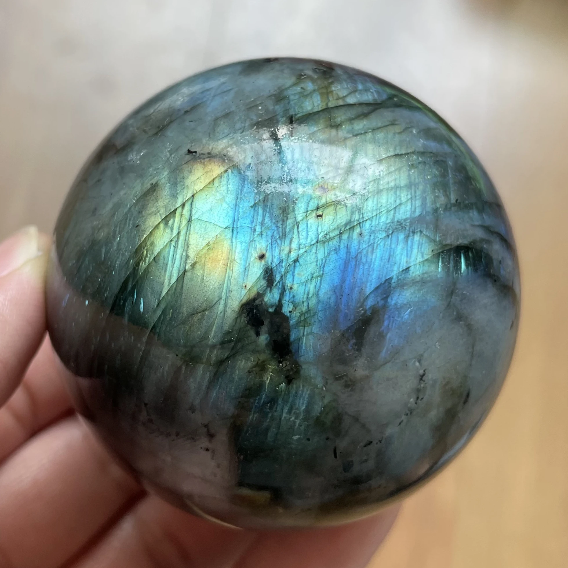 Натуральный камень лабрадорит полированный кристалл драгоценный украшение