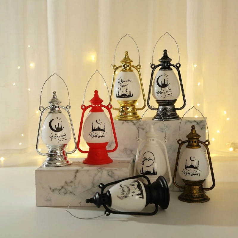 

Eid Mubarak Led Wind Light Electronic Candle Lantern Night Light Ornament