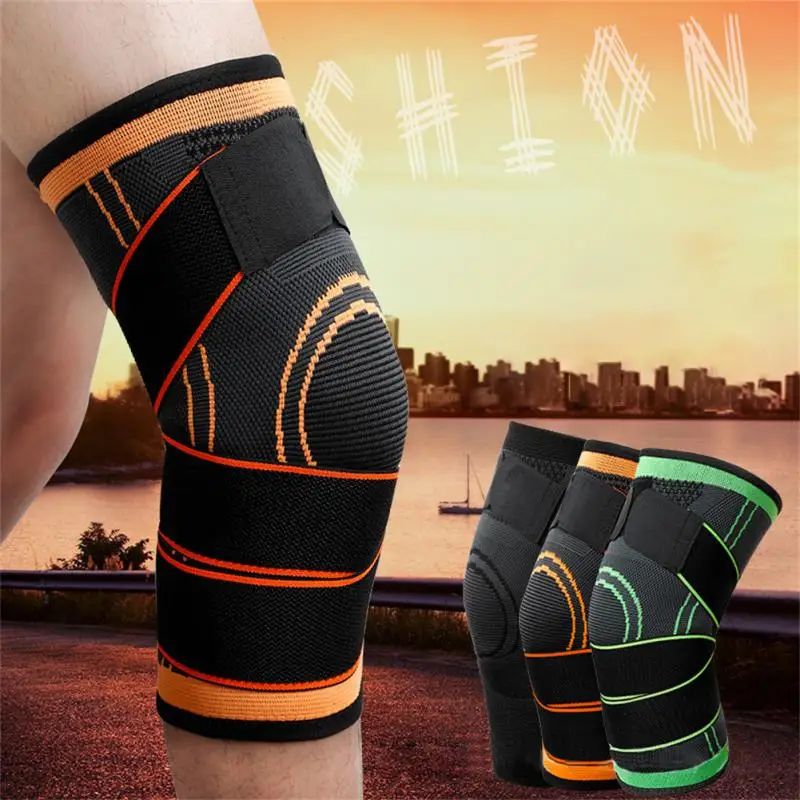 

WorthWhile 1PC Sports Kneepad Men Pressurized Elastic Knee Pads Support Fitness Gear Basketball Volleyball Brace Protector