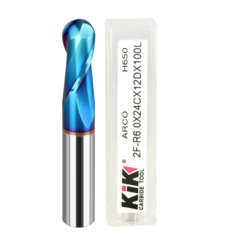 

2 Flutes HRC65 Carbide Ball Nose End Mills CNC Machine Tool Tungsten Steel Milling Cutter