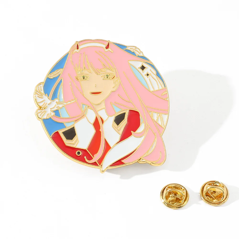 Darling In The Franxx 02 National Team Anime Merch Enamel Pin Cartoon Brooch Lapel Badges Jewelry Gift Funny Cute Fashion Kids