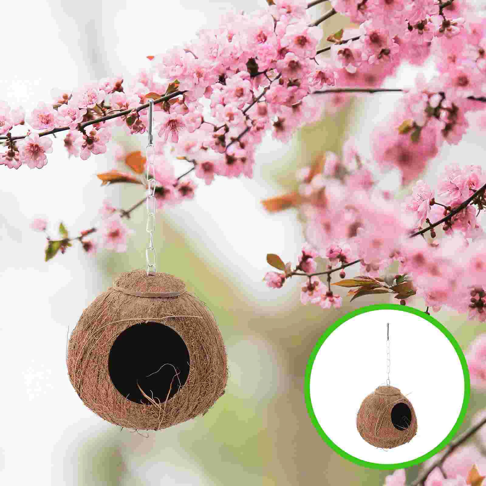 

Parakeet Coco Bird Hut Natural Shell Birds Natural Coconut Hideout Reptichip Coconut Bird Nest