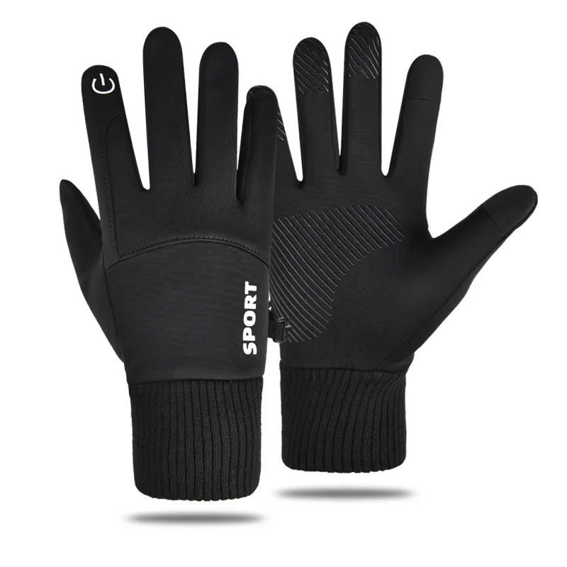 

Флисовые перчатки для сенсорных экранов, зимние ветрозащитные теплые перчатки, унисекс Нескользящие варежки, спортивные велосипедные перчатки с закрытыми пальцами