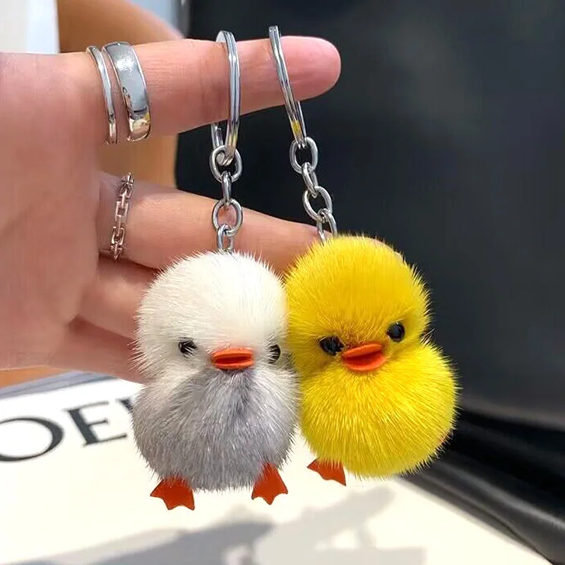

1PC Pendant Duck Keychain Yellow Fashion Cute Backpack Little Gifts Toys Mini Cellphone