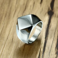 kotik high polished male ring punk stainless steel simple black gold silver color round ring for men hiphop jewelry