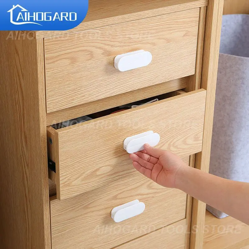 

1PCS 1Pair Multifunction Cabinet Door Plastic Handle Drawer with No Hole Window Handle Labor Saving Auxiliary Handle Cover
