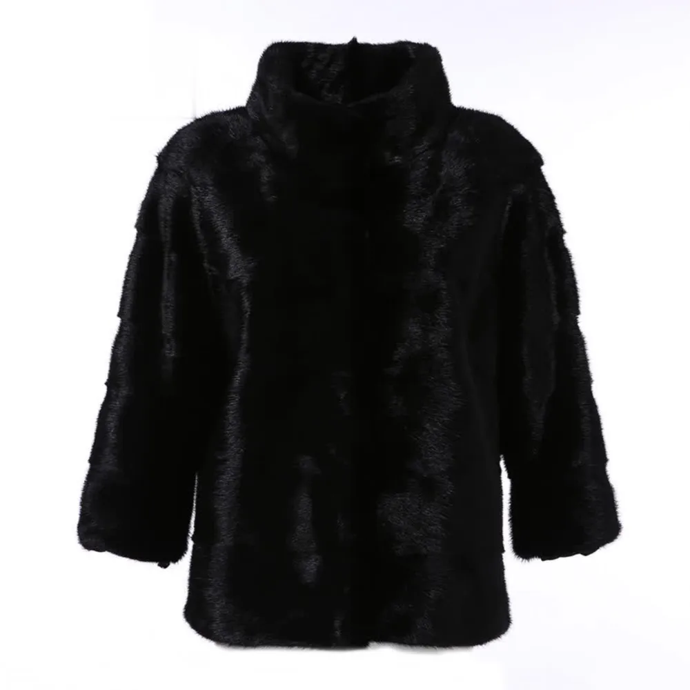 Luxury Natural Real Mink Fur Coat Women Commuting-Leisure Short Real Mink Fur Jacket Women Winter Ladies Real Fur Coat Casacos