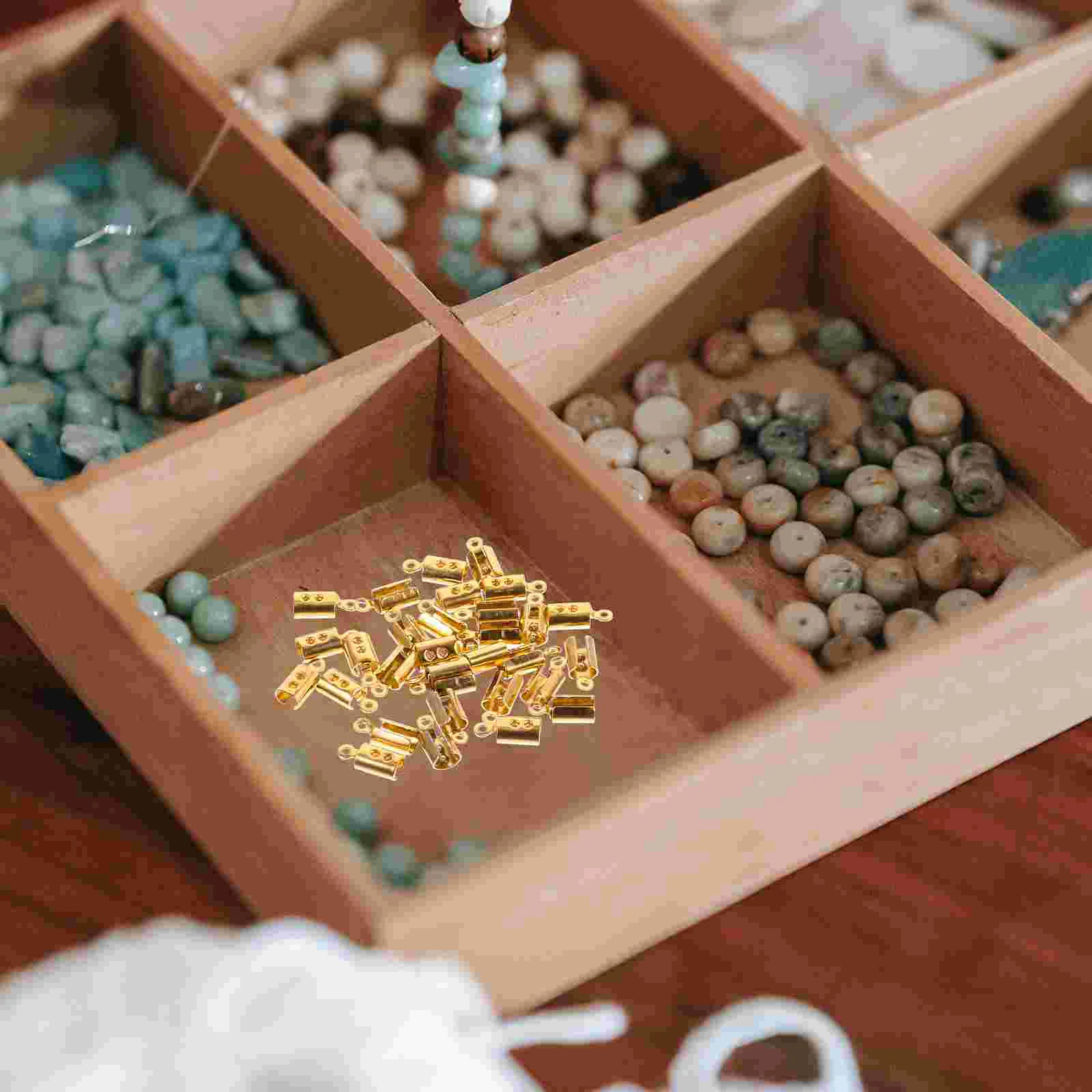 30 Pcs Strap Clip Beaded Bracelet Clasps Jewelry Necklaces Buckles Connector Metal Stainless Steel Connecting