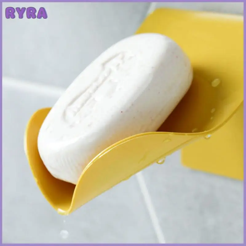

Portable Soap Dishes Bathroom Wall Mounted Soap Holder Self Adhesive Storage Box Kitchen Fast Draining Sponge Storage Organizer