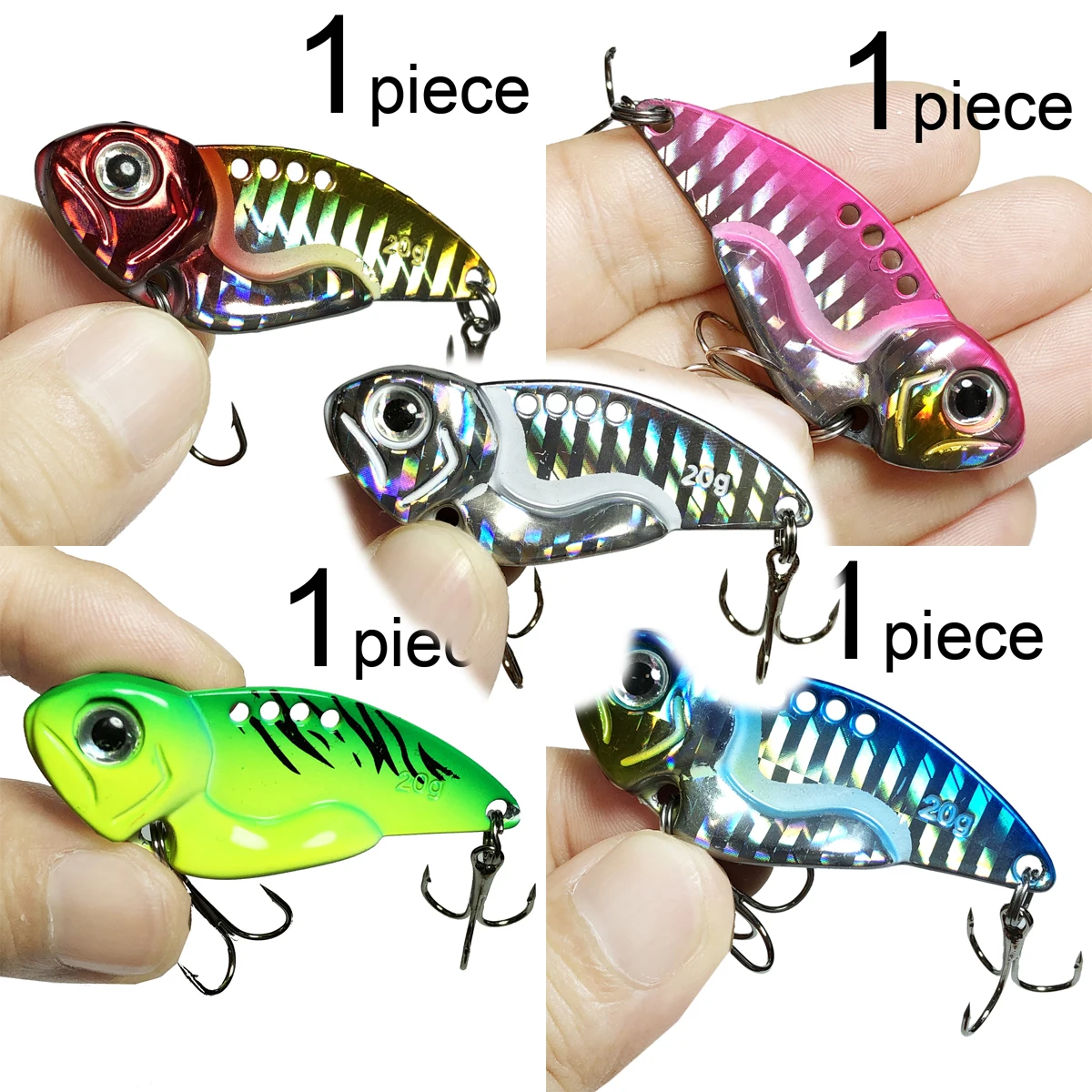 5 шт./Лот 7 г 10 12 14 3D-глаза металлический виброприманка с блестками искусственные