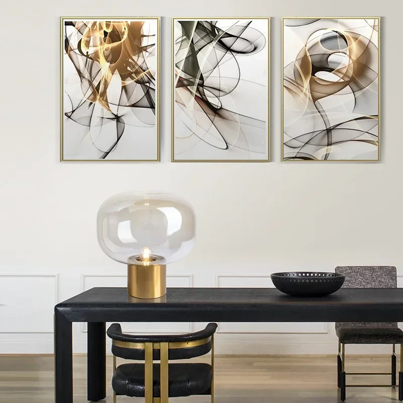 Роскошная золотая настольная лампа в скандинавском стиле современный простой