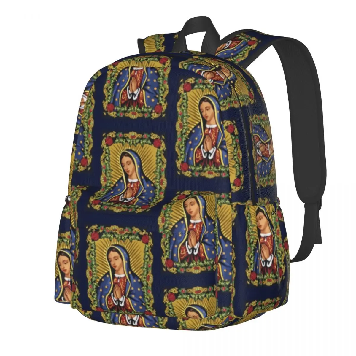 

Our Lady Of Guadalupe Backpack Women Men Virgin Mary Pattern Backpacks Polyester Funny School Bags Camping High Quality Rucksack