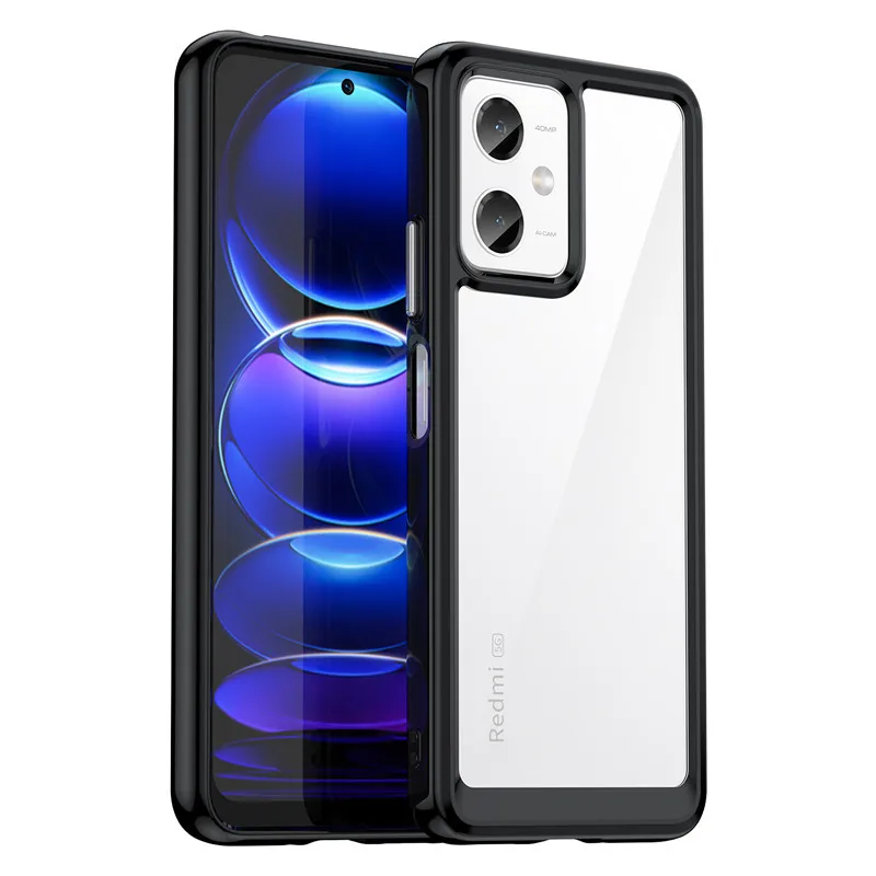 For Redmi Note 12 5G Case For Note 12 Cover Colorful Soft Edge Silicone Transparent Shockproof Bumper For Redmi Note 12 Pro Plus