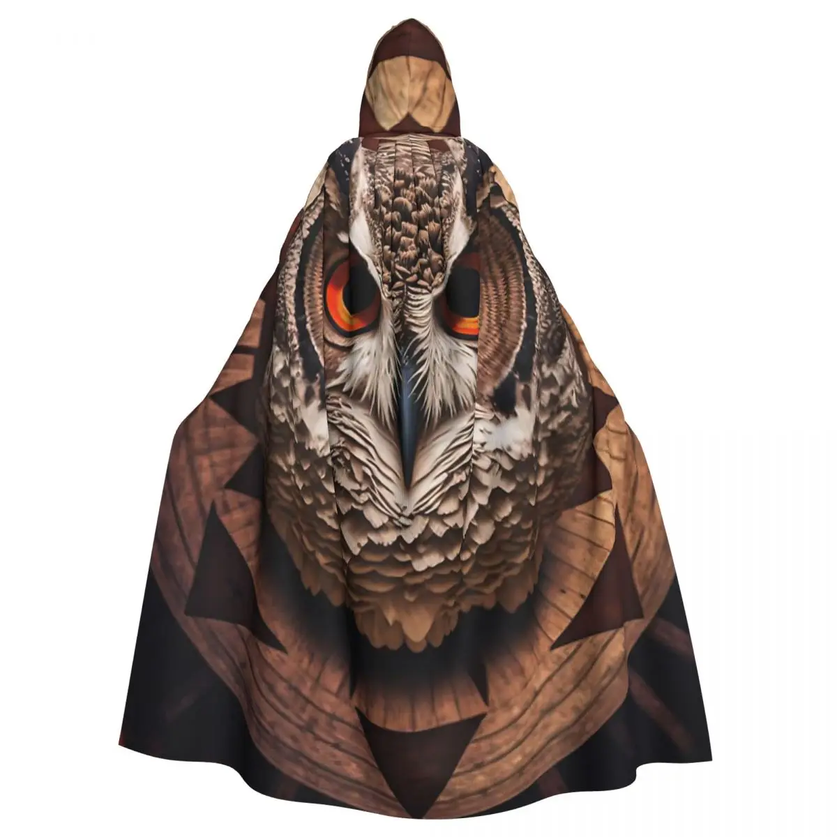 

Owl Keeper Of Wisdom Hooded Cloak Halloween Party Cosplay Woman Men Adult Long Witchcraft Robe Hood