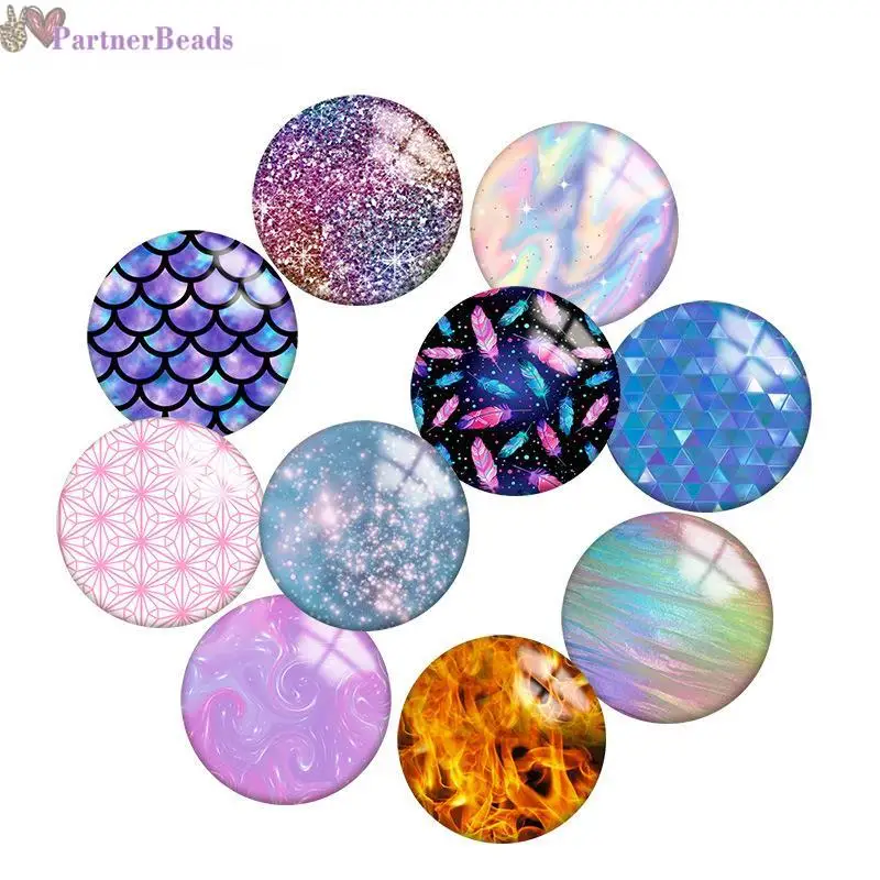 

Круглый стеклянный кабошон с рисунком для демонстрации плоской задней поверхности, фурнитура для изготовления застежек 20 мм, N8801