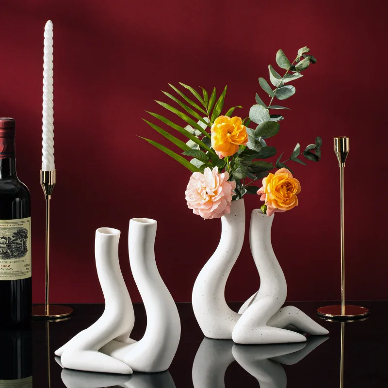 

Romantic Ceramic Flower Vase for Hotel Room Decoration, Creative Body Art, Home Decor Accessories