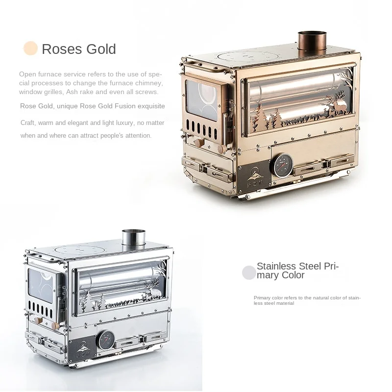 Нержавеющая сталь дровяная печь уличная многофункциональная портативная