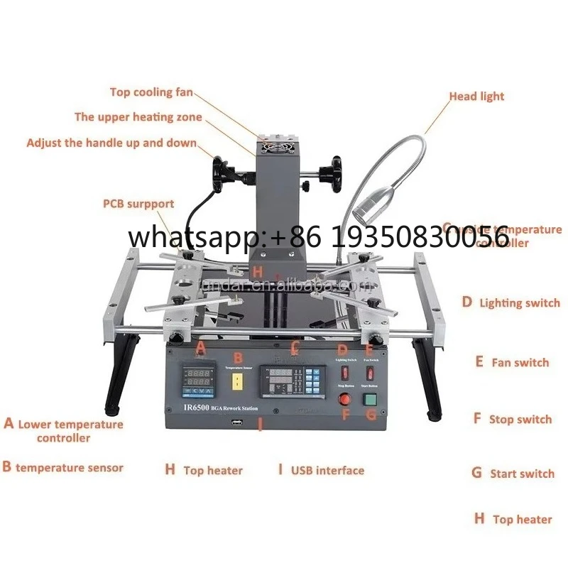 Паяльная станция ACHI IR6500 DARK IR BGA + 648 шт. трафаретов для BGA + 20 шт. в подарок (art.: 3920da27869fe) - 3920da27869fe