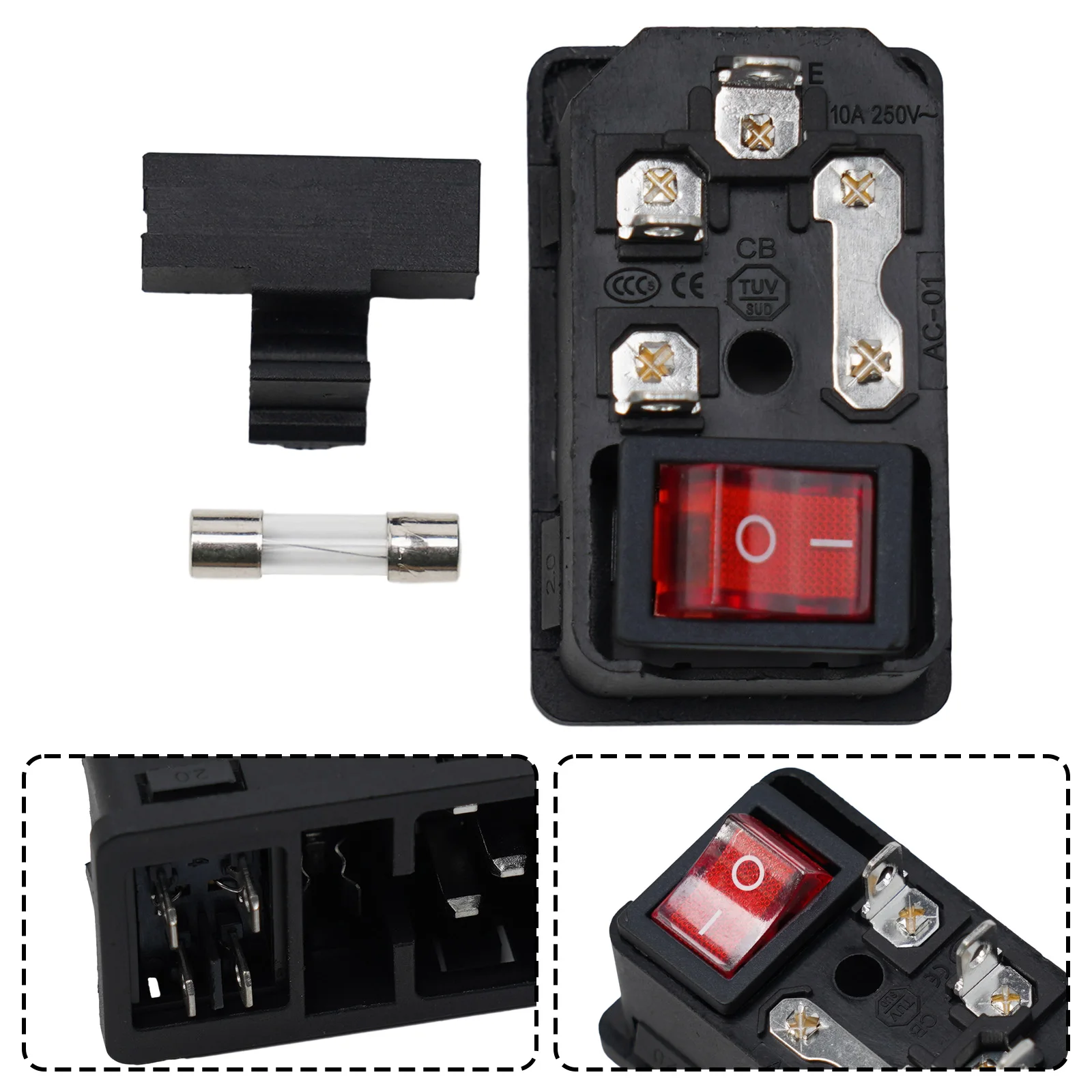 Разъем предохранителя розетка 250 В 10 А разъем держатель переключатель