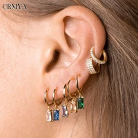 crmya gold silver filled drop earrings for women trend piercing cz zircon pendant women earrings 2022 jewelry wholesale