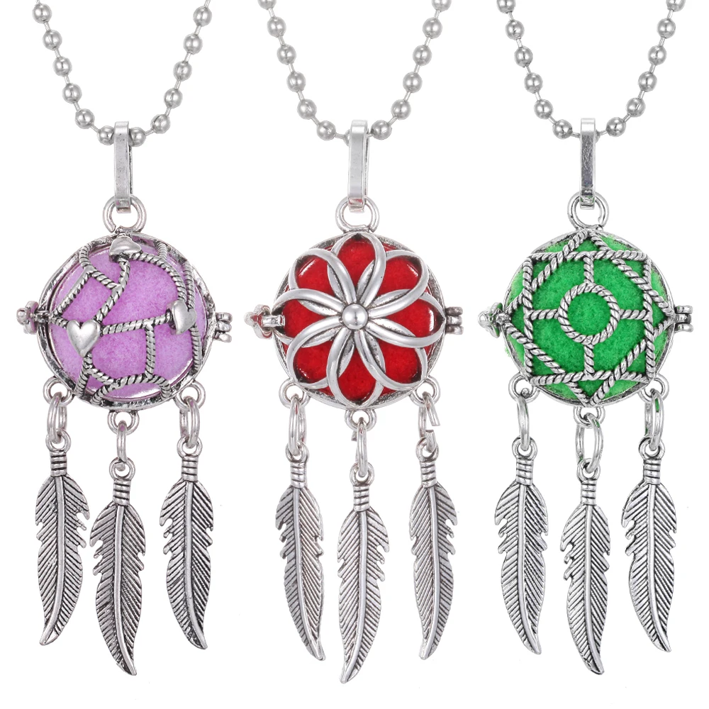 Ожерелье с диффузором для ароматерапии духи эфирное масло Ловец снов Открытый