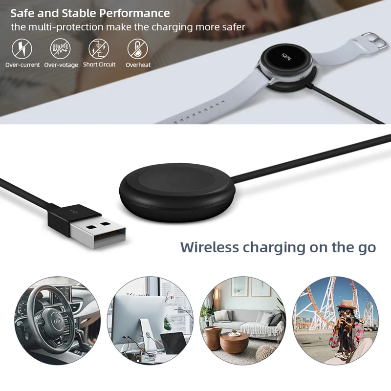 watch charger dock compatible with samsung galaxy watch 4 classic galaxy watch 3 45mm41mm watch active 1 active 2 44mm 40mm free global shipping