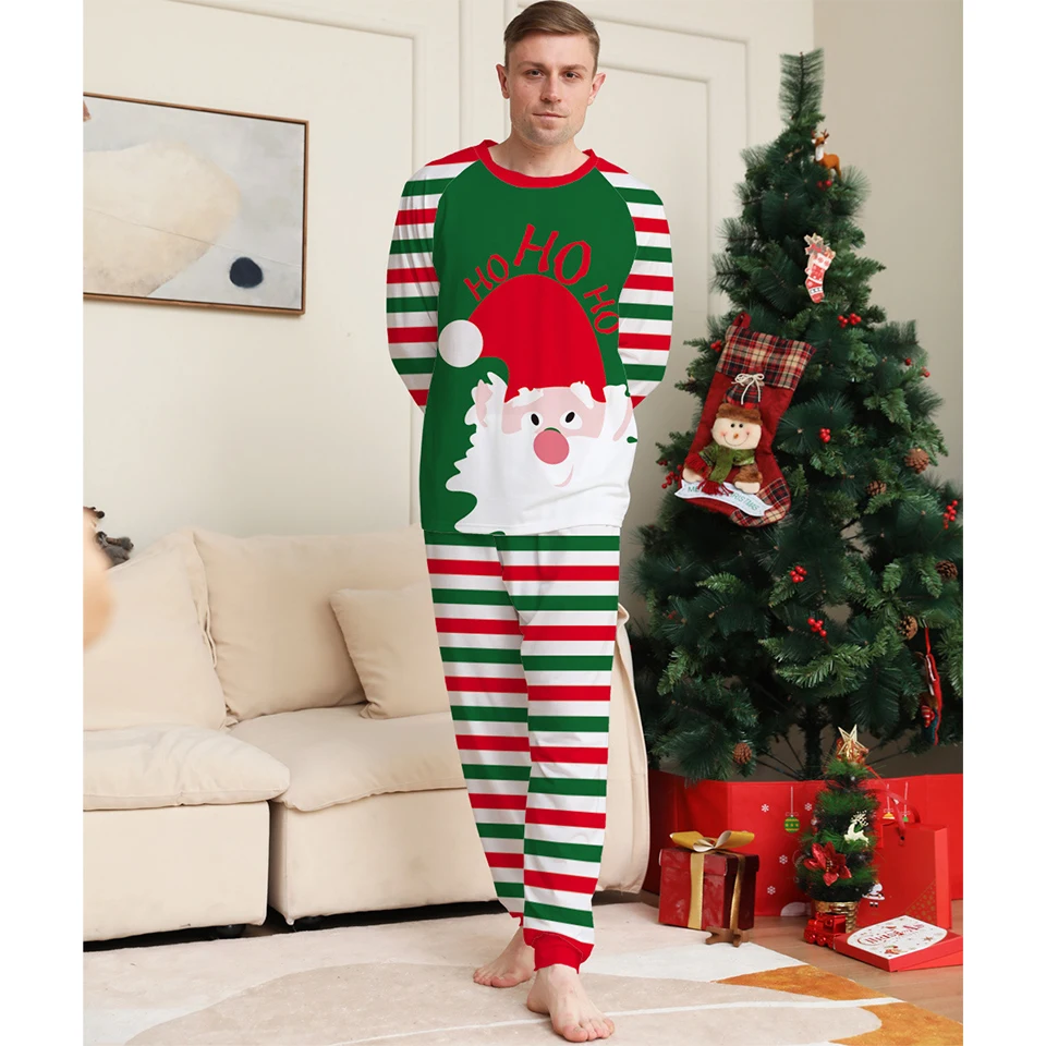 2022 News Family Christmas Pajamas Mother Daughter Men's Baby Matching Suits Family Outfits Children Striped Couples Pjs Clothes images - 6