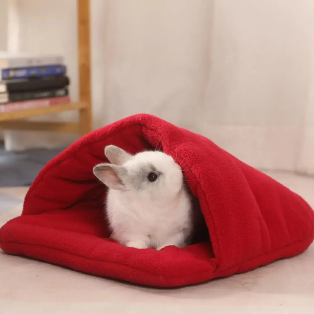 

Small Animal Bed Cozy Semi-enclosed Non-shrink Hamster Rabbit Sleeping House for Gerbil Rabbits Bed Rabbits Bed