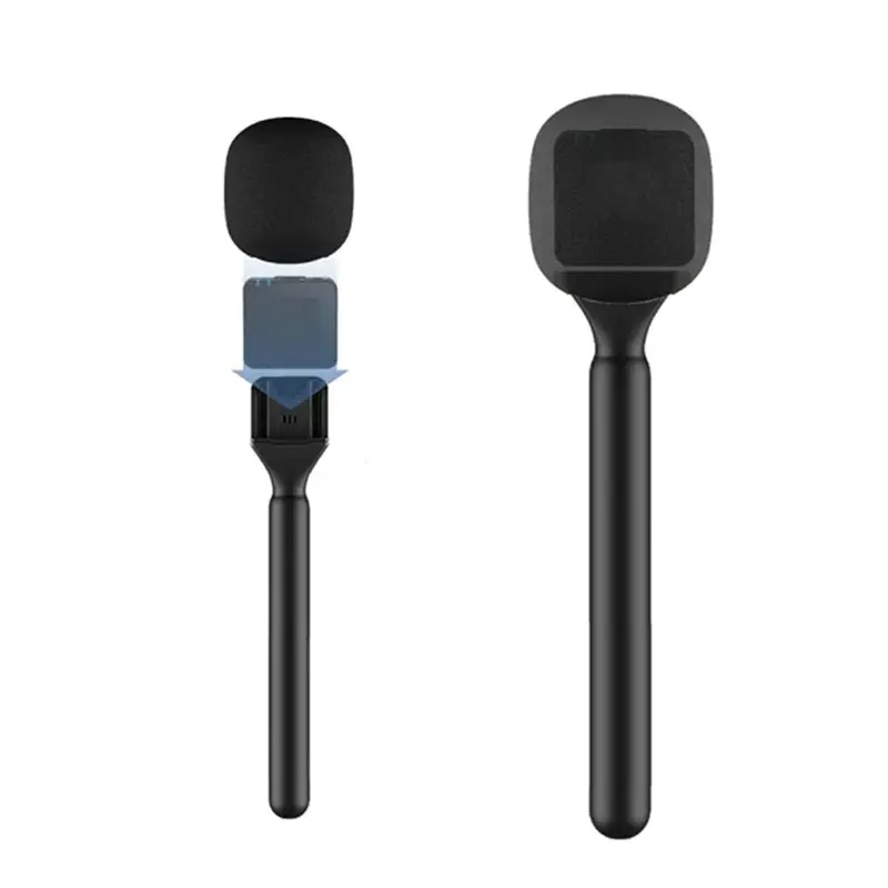 Фото Ручка-держатель для микрофона ABKQ-2X с флагом-держателем и поролоновой накладкой для Rode Wireless Go/Goii/DJI Mic/Relacart №2