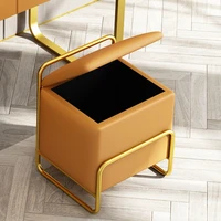 dressing table stool advanced stool household stainless steel round stool bedroom makeup stool backrest changing shoe stool