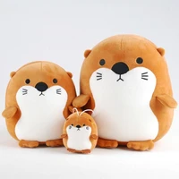 sea otter plush toy soft toys stuffed animal cute otter dolls baby kids appease pillow christmas gift for girls anime brown