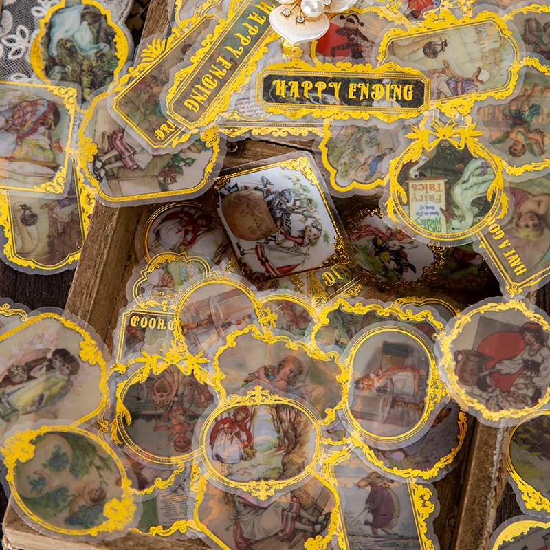 

30 листов, бронзовые наклейки в виде животных для детей