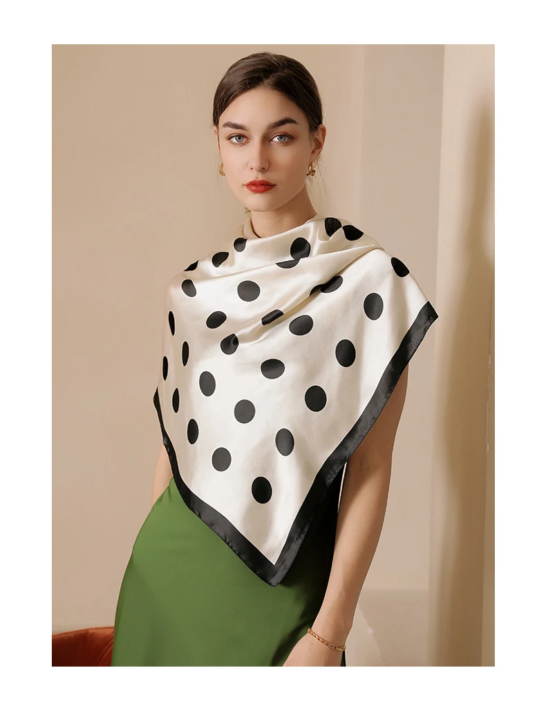 Новинка весна-лето 2022 шелковый шарф Женский искусственный шелк милый квадратный