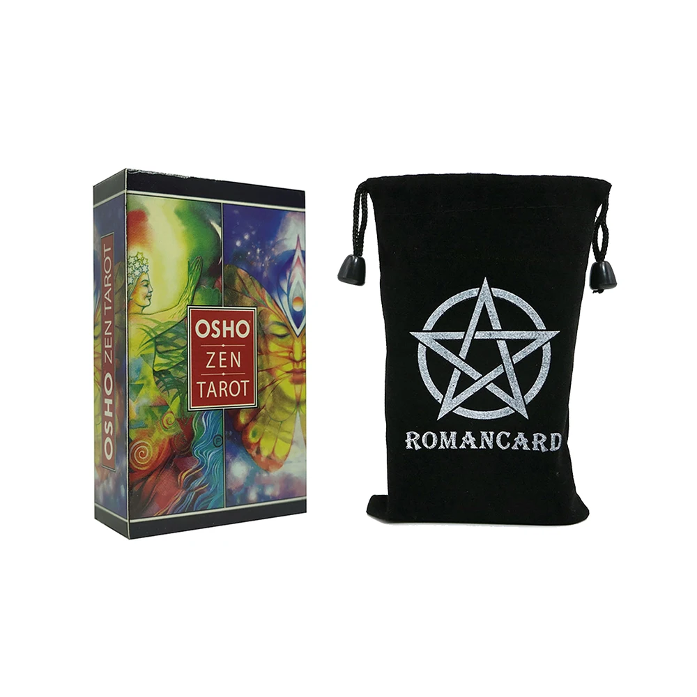 

OSHO Tarot Card Deck for Beginners with PDF Guidebook Past Life Oracle Cards Mysterious Fable with Black Bag
