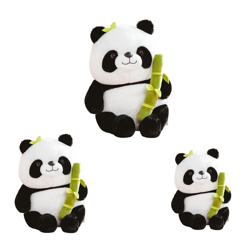 

Q0KB Chubby Panda Cuddle Stuffed Toy Chinese Panda Cotton Filled Loneliness Comfort Toy Toddler Kid Room